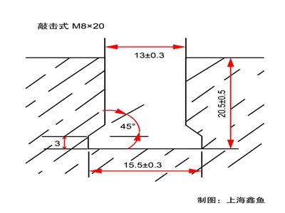 石材背栓、瓷板背栓开孔尺寸图